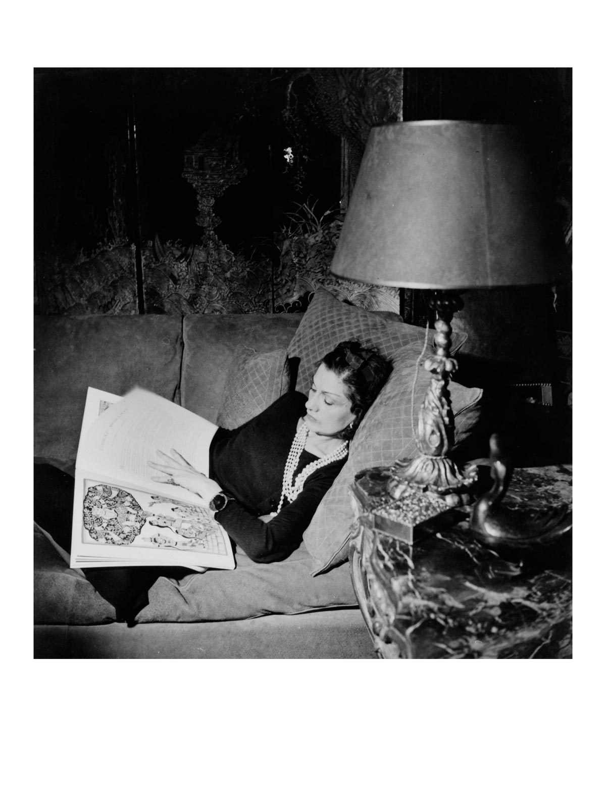 Reatrato de Gabrielle Chanel au Ritz, 1937. Foto: Brigitte Moral/Jean Moral.