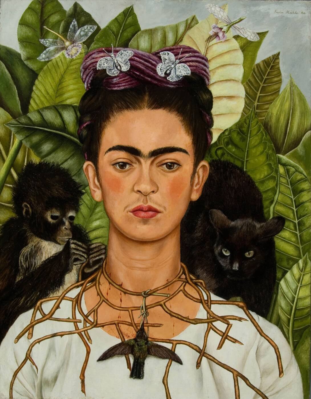 Autorretrato de Frida Kahlo (1940). Foto: Colección Harry Ramson Center