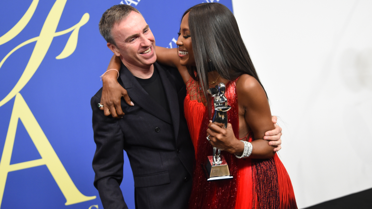 Raf Simons and Naomi Campbell Foto: gettyimages.com