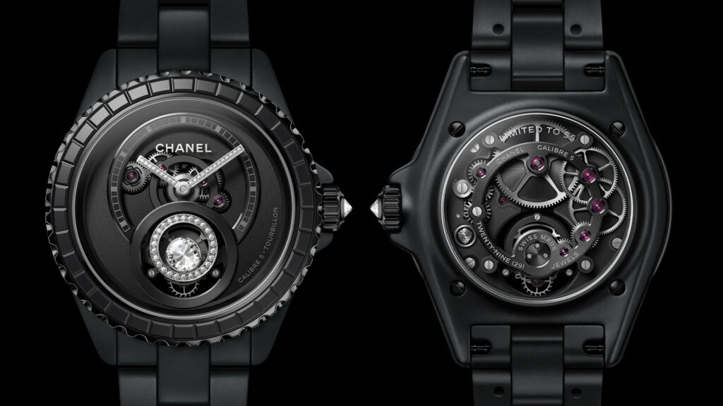 Reloj negro chanel J12 Diamond Tourbillon Calibre 5