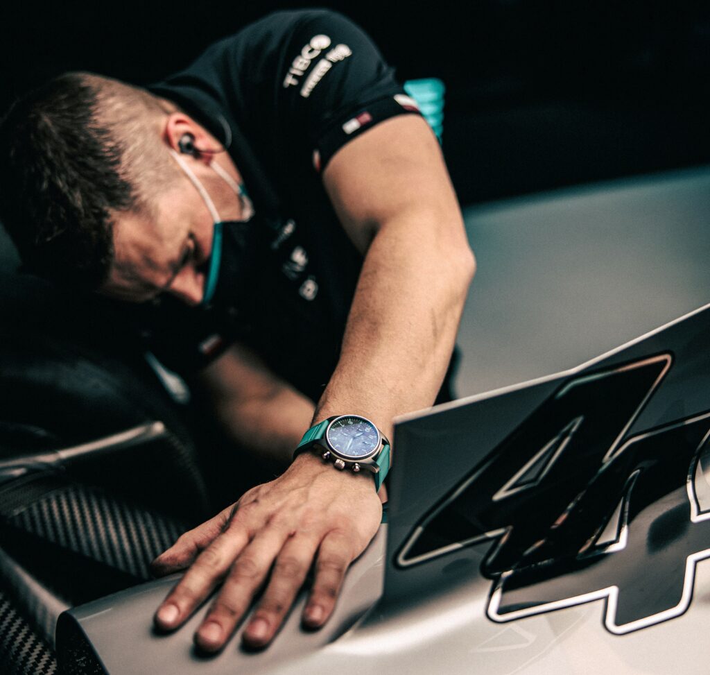 Relojes GP Miami 2022 Formula1 IWC aviador cronógrafo equipo Mercedes AMG Petronas