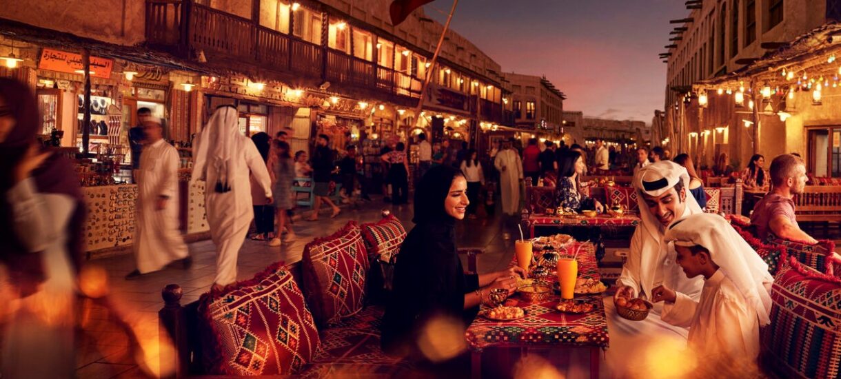 El mercado o zoco Souq Waqif en Doha Qatar
