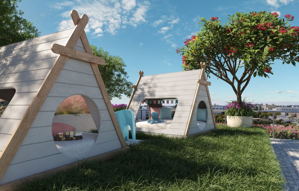 La Baia North azotea Kids Play Tents tiendas carpas de juego condominios lujo