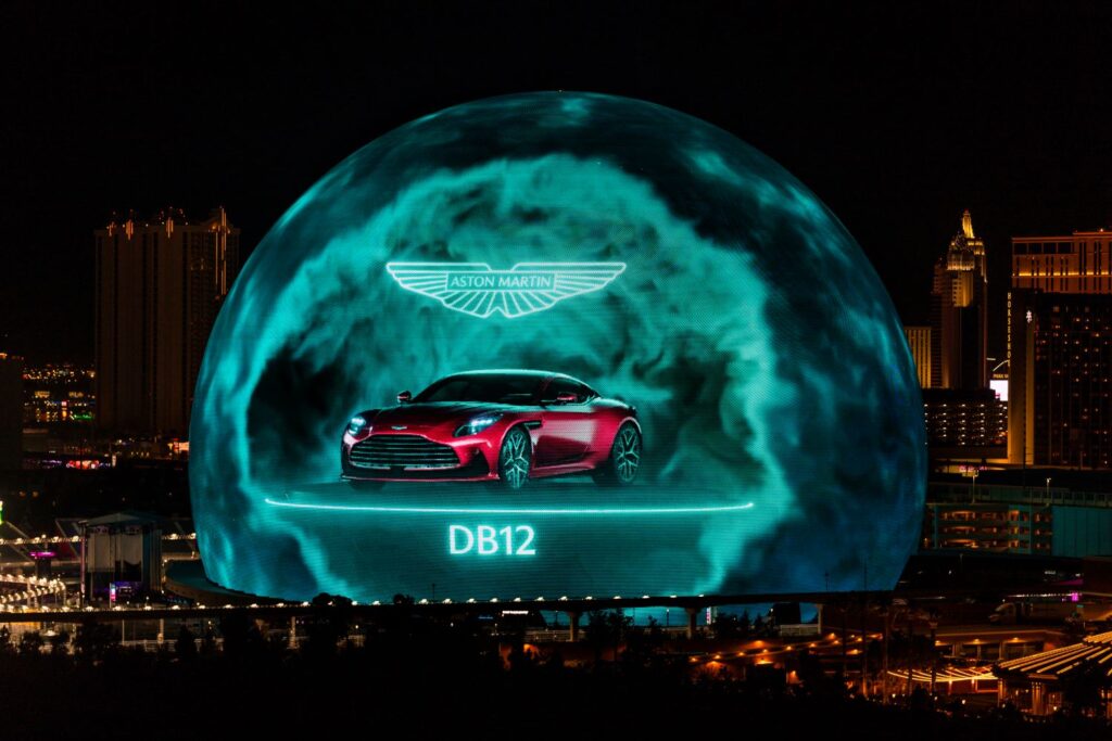 Aston Martin GP Las Vegas Sphere DB12_