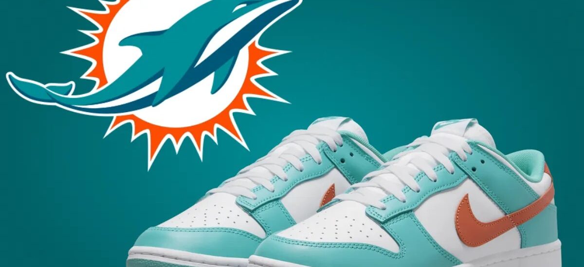 Dunk Low 'Miami Dolphins' / Foto vía Nike