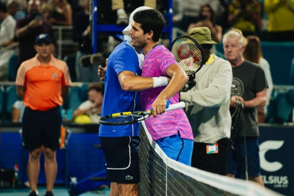 Dimitrov vence a Alcaraz en el Miami Open 2024 / Foto vía ATP Tour