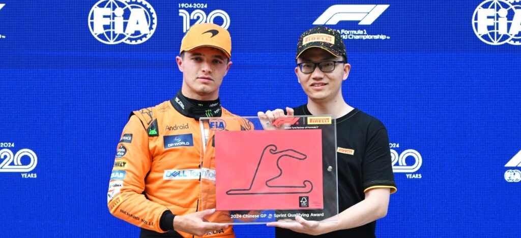 Lando Norris gets Pole in Chinese GP Spring Qualy / Photo via FIA