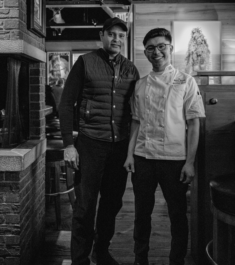 Jose Hernandez, CEO of Luster and Michael Meza, General Manager of The White House Tavern / Photo via Brian Contreras