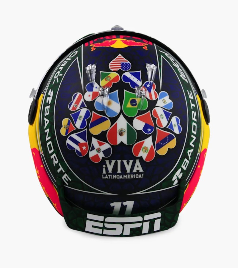 Sergio Perez special helmet at Miami GP / Photo via redbullracing