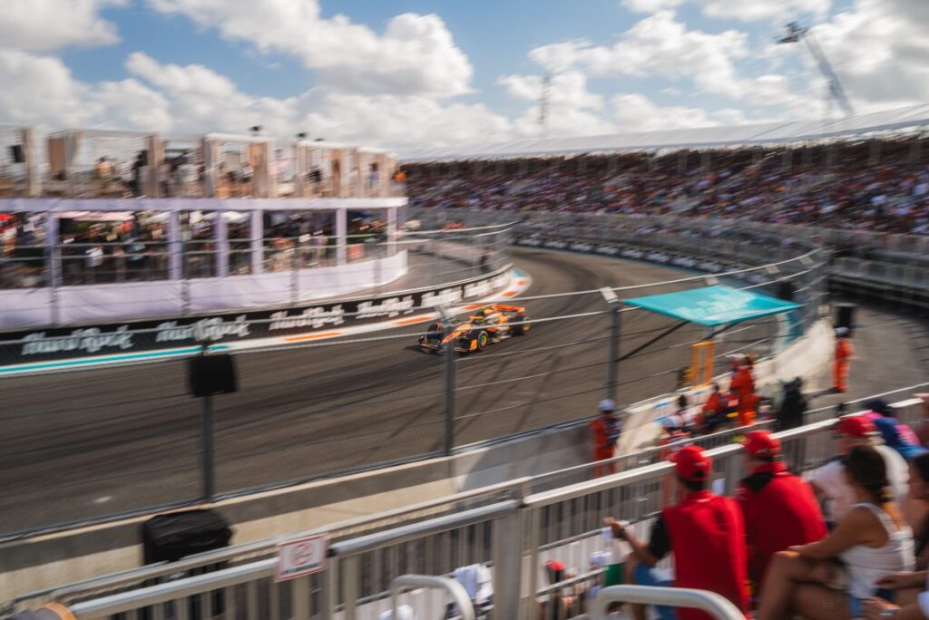 Lando Norris Turn 18 2024 Miami Grand Prix / Photo via Brian Contreras