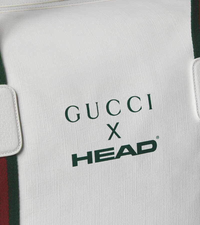 Sinner aces style with custom Gucci x HEAD duffle bag / Photo via Gucci