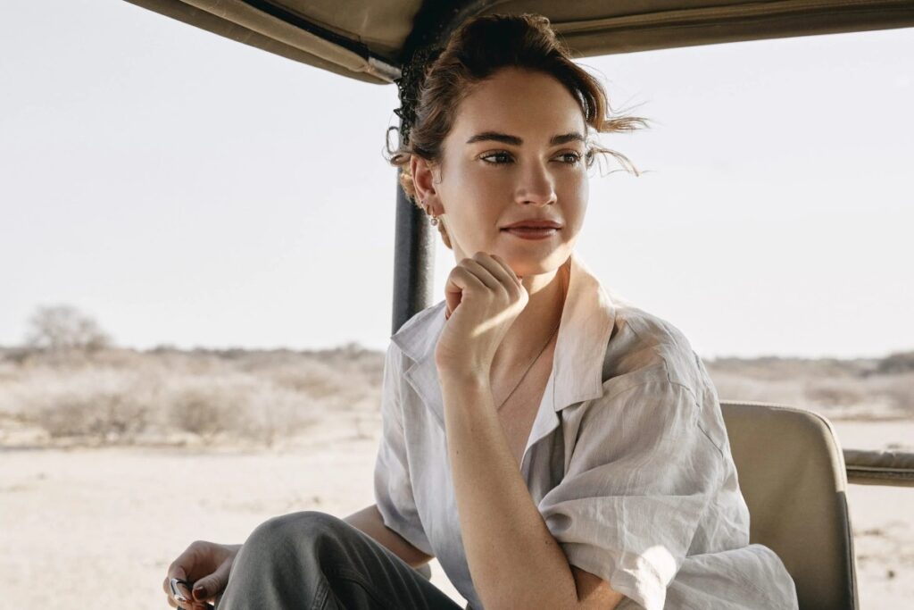 Lily James Natural Diamond Council / Photo via NDC