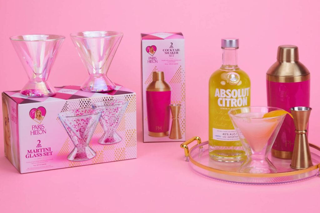 Paris Hilton and Absolut team up for a slivingly chic Cosmo revival / Photo via Absolut