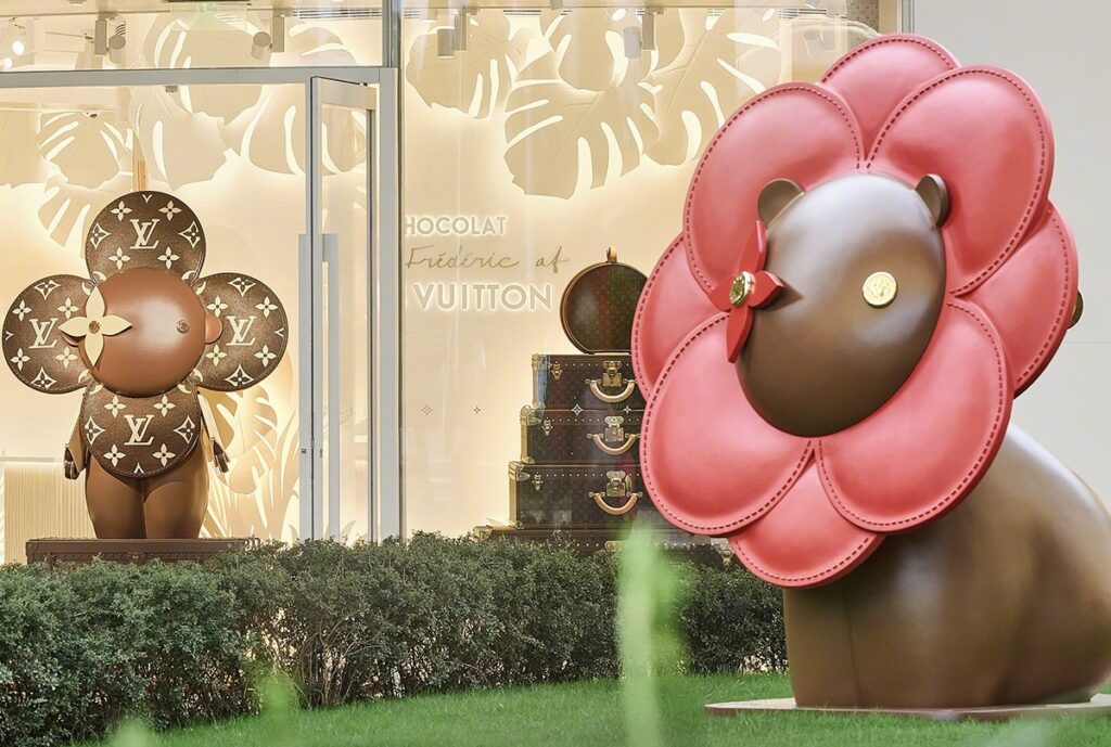 Vivienne and Petula await: A world of luxury chocolate at Louis Vuitton's new store / Photo via Louis Vuitton