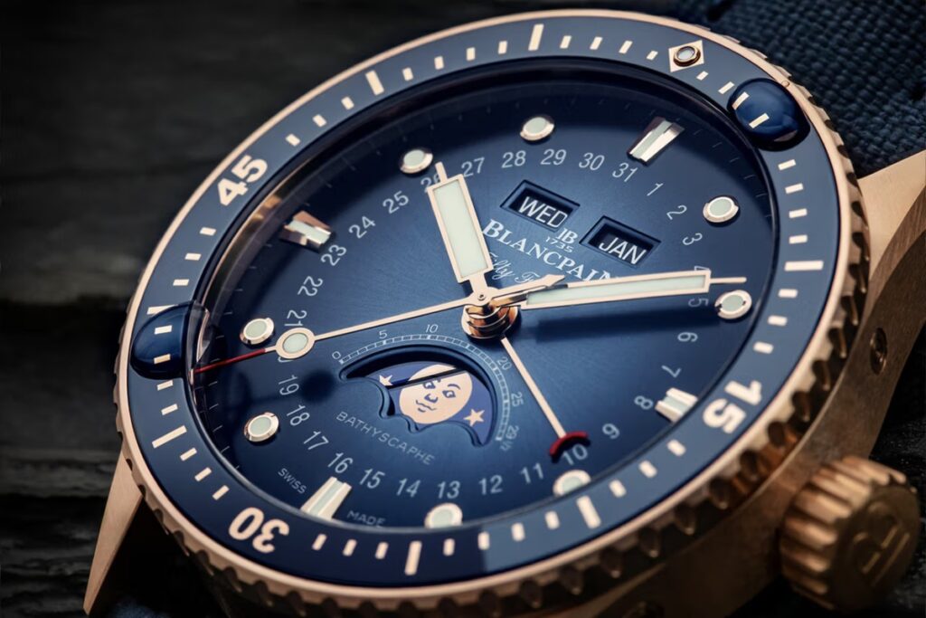 Bathyscaphe Quantième Complet Phases de Lune and Bathyscaphe Chronographe Flyback / Photo via Blancpain