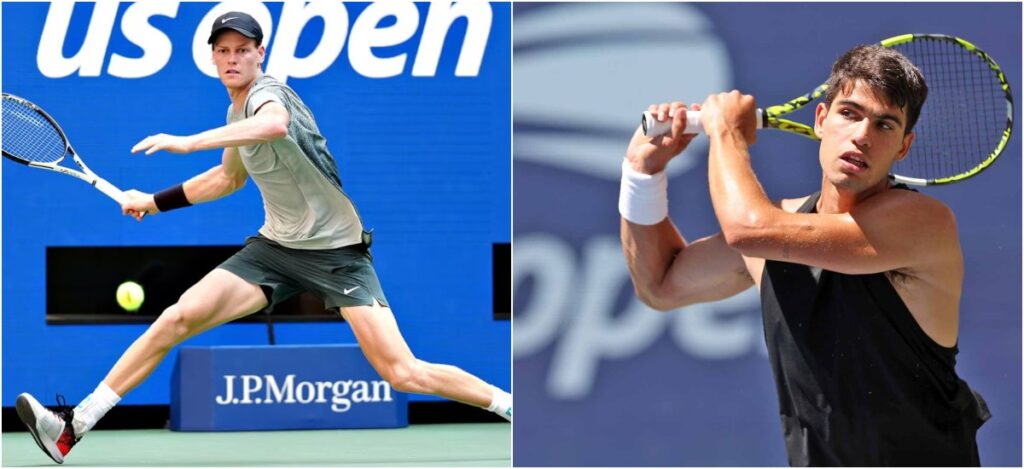 Jannik Sinner and Carlos Alcaraz at 2024 US Open / Photo via US Open