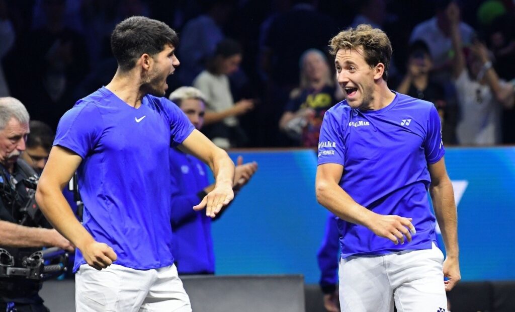 Carlos Alcaraz shines at the 2024 Laver Cup under Björn Borg’s guidance / Photo via Laver Cup 2024