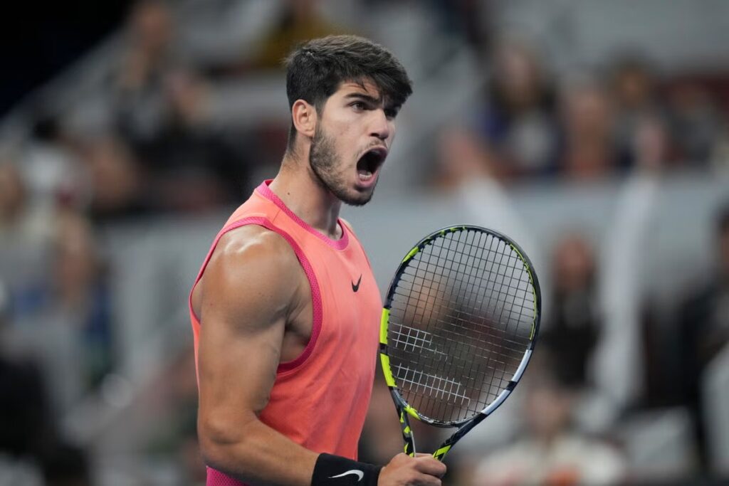 Alcaraz defeats Sinner in an electrifying Beijing Final / Photo via ATP