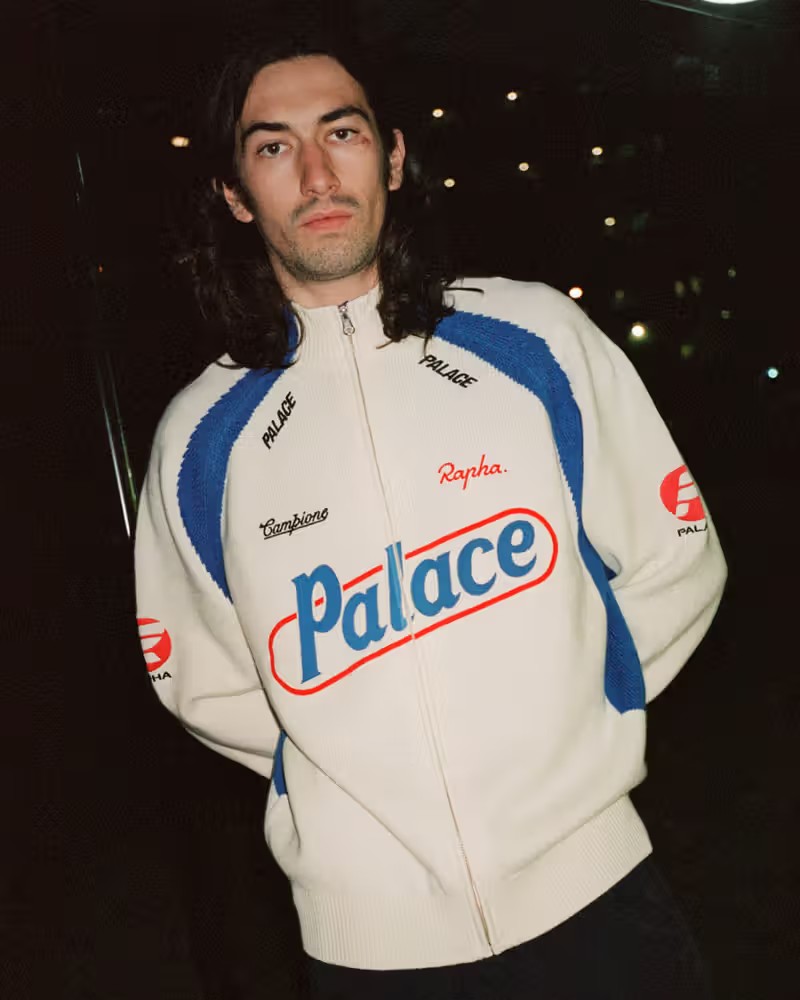 Palace x Rapha collection / Photo via Palace