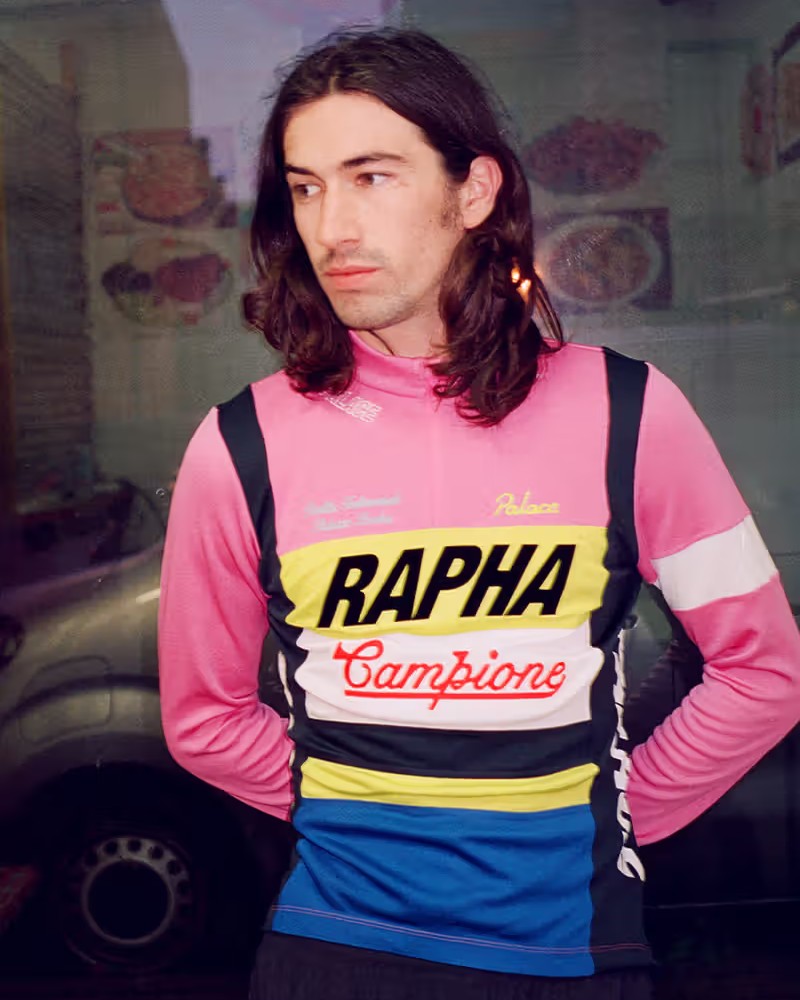 Palace x Rapha collection / Photo via Palace