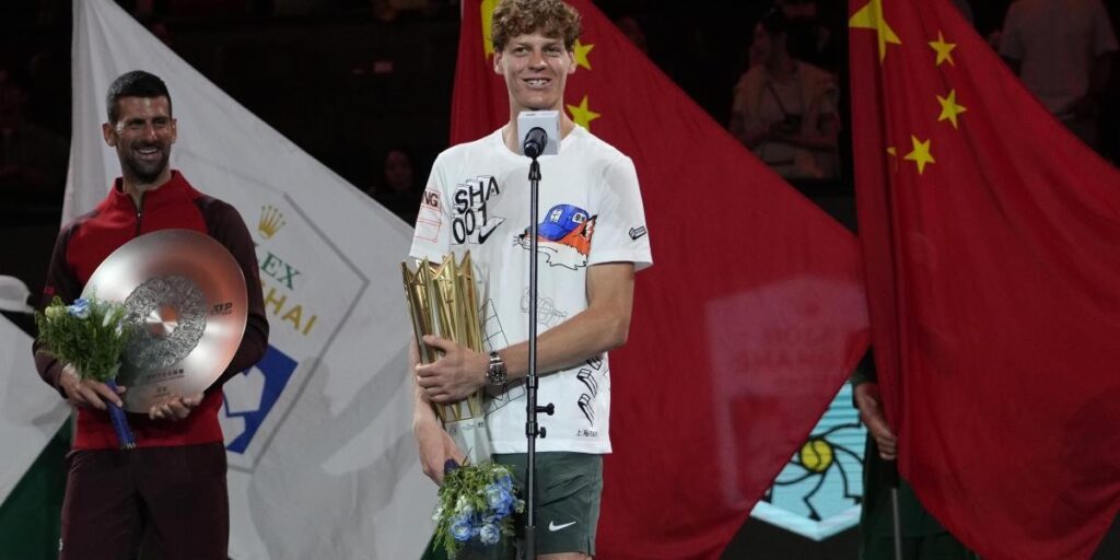 Jannik Sinner defeats Novak Djokovic to win the Shanghai Masters / Photo via courtesy