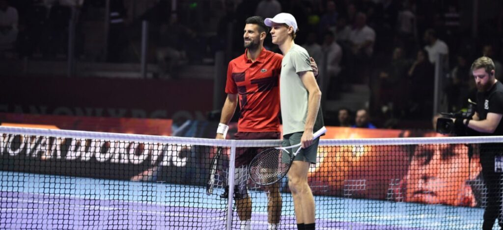 Sinner defeat Djokovic at Six Kings Slam / Photo via courtesy