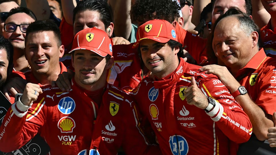 Ferrari shines with Leclerc and Sainz in Austin double podium / Photo via F1