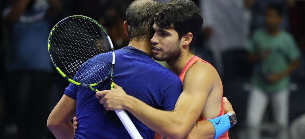 Alcaraz Defeats Nadal, securing a historic final match with Sinner / Photo via Six King Slam