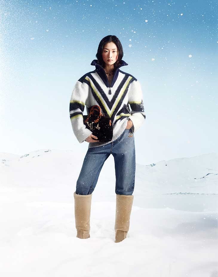 Louis Vuitton presenta su elegante colección LV Ski 2024 para mujeres / Photo via Louis Vuitton