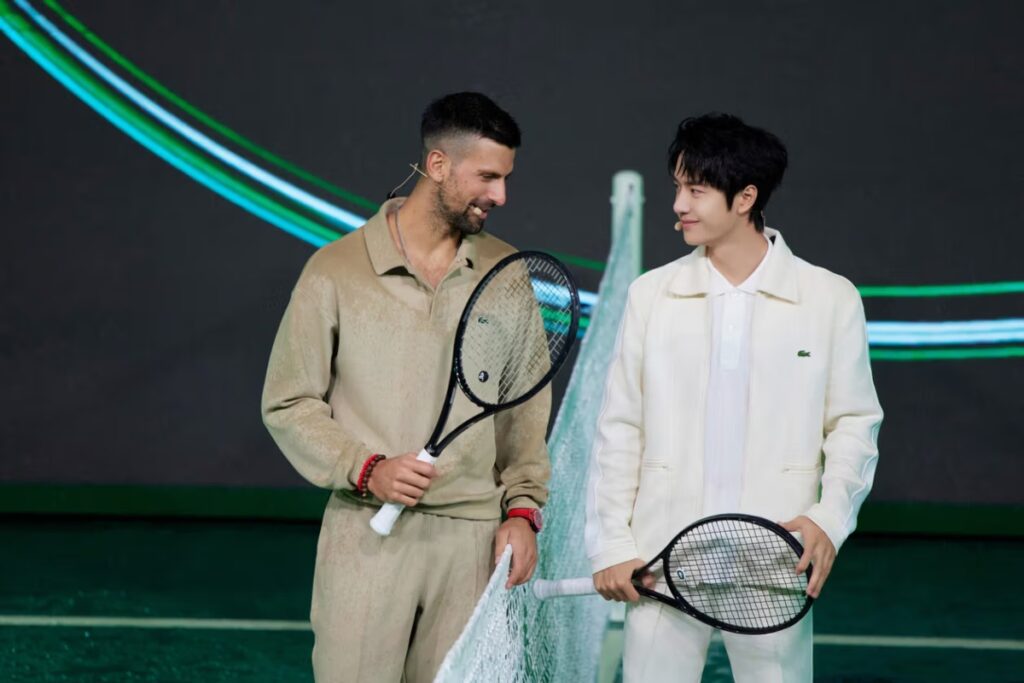 Lacoste and Novak Djokovic campaign on the Great Wall / Photo via Lacoste