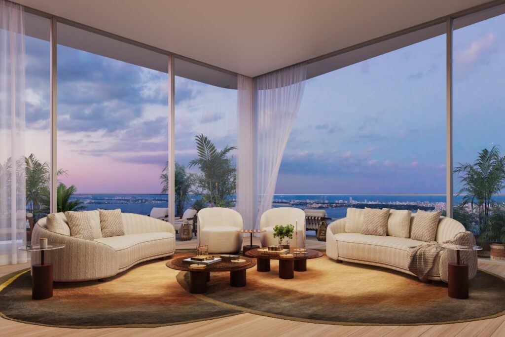 FENDI Casa interiors debut in Miami JEM Sky Villas / Photo via Hayes Davidson