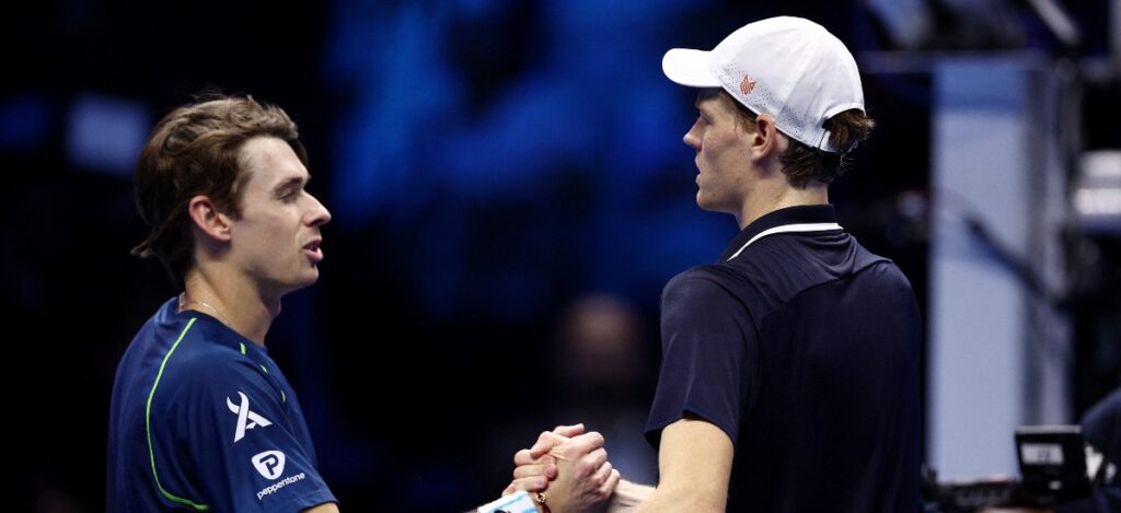 Sinner defeats De Minaur ATP Finals / Photo via ATP