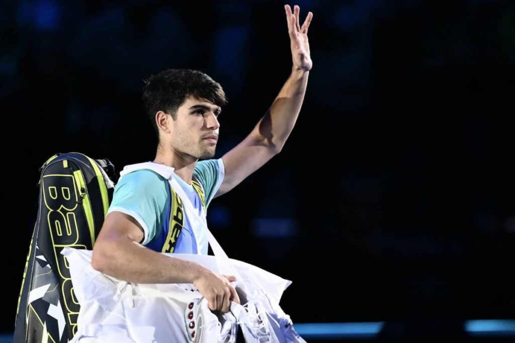 Casper Ruud stuns Alcaraz in a fiery start at the 2024 Nitto ATP Finals / Photo via ATP