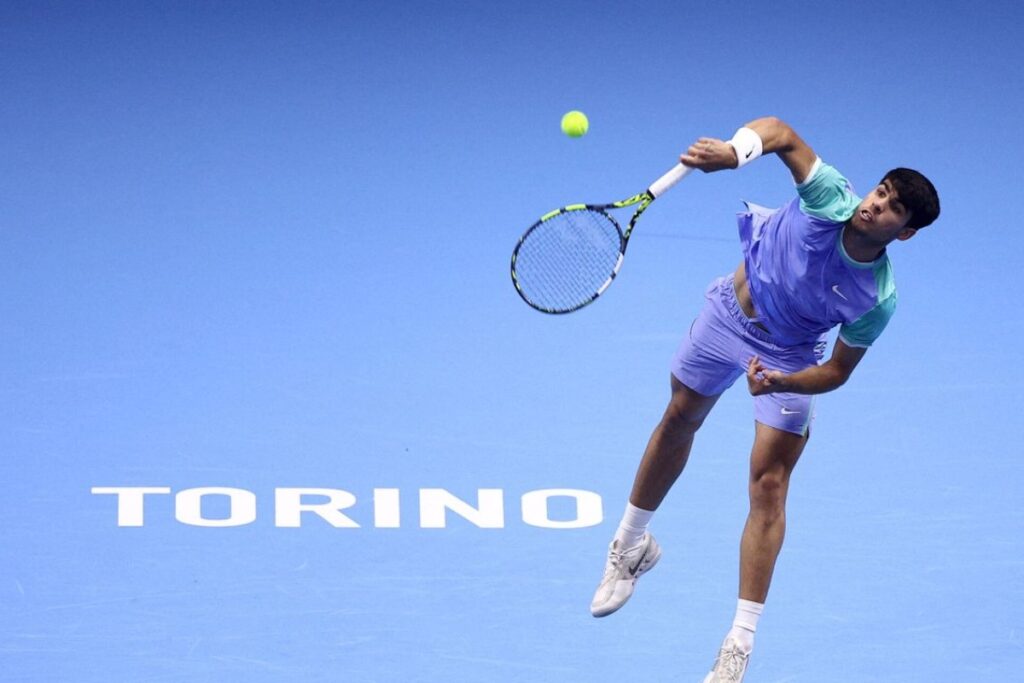 Casper Ruud stuns Alcaraz in a fiery start at the 2024 Nitto ATP Finals / Photo via ATP