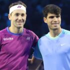 Casper Ruud stuns Alcaraz in a fiery start at the 2024 Nitto ATP Finals / Photo via ATP