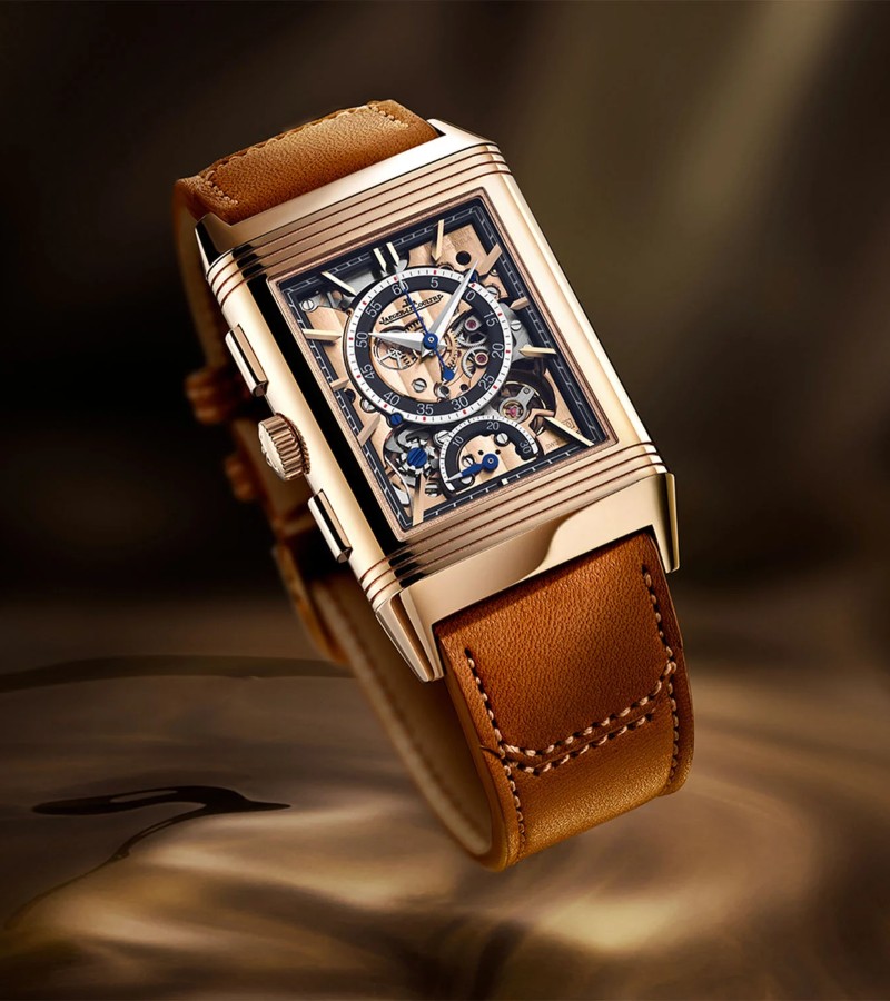 Reverso Tribute Chronograph gold pink / Photo via Jaeger-LeCoultre