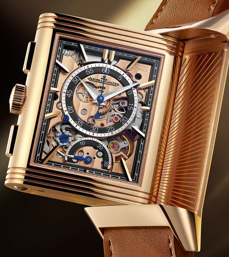 Reverso Tribute Chronograph gold pink / Photo via Jaeger-LeCoultre