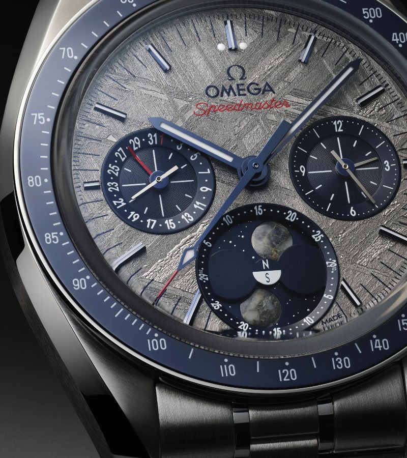 Omega Speedmaster Moonphase Meteorite / Photo via Omega