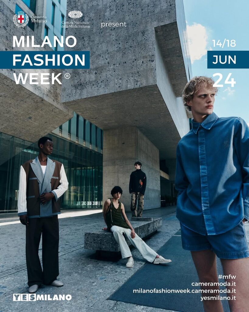 Milan Fashion Week 2025 poster / Photo via Eugenio Intini