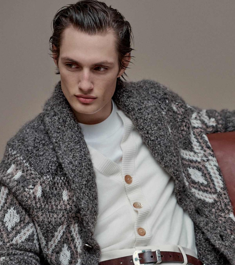 The collection’s knitwear is a testament to artisanal innovation / Photo via Brunello Cucinelli