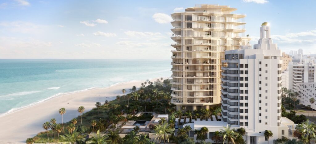 Aman Miami Beach, will be situated on the historic site of the former Versailles Hotel at 3425 Collins Avenue / Photo via Aman Miami Beach