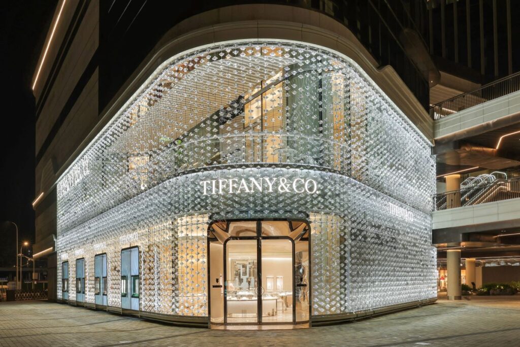 luxury brands with exceptional facades Tiffany Shanghai