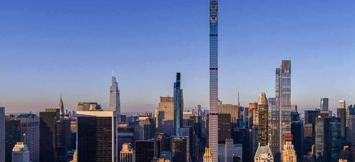 111 West 57th Street and Midtown Skyline / Photo The Dronalist,