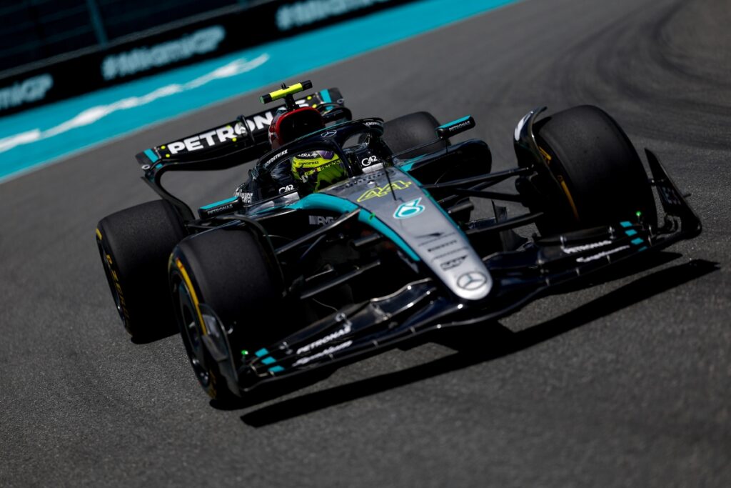 Color scheme of Mercedes AMG Petronas is based in blue, silver and black / Photo Mercedes