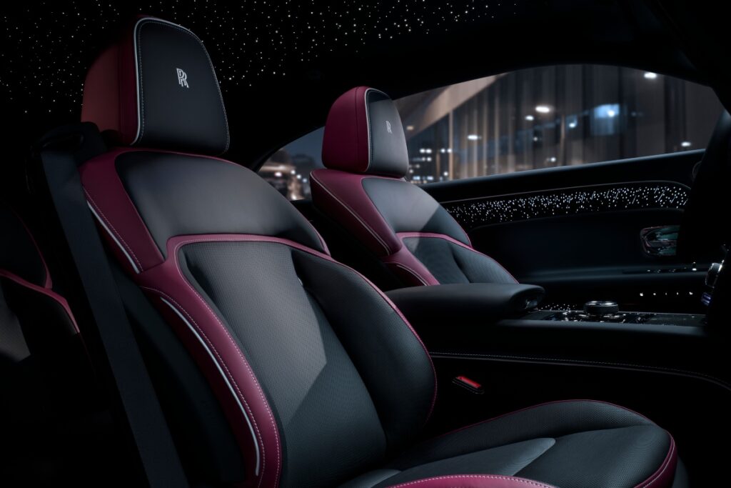 the cabin showcases premium carbon-fiber and metallic accents, along with five newly introduced lighting themes / Photo Rolls-Royce