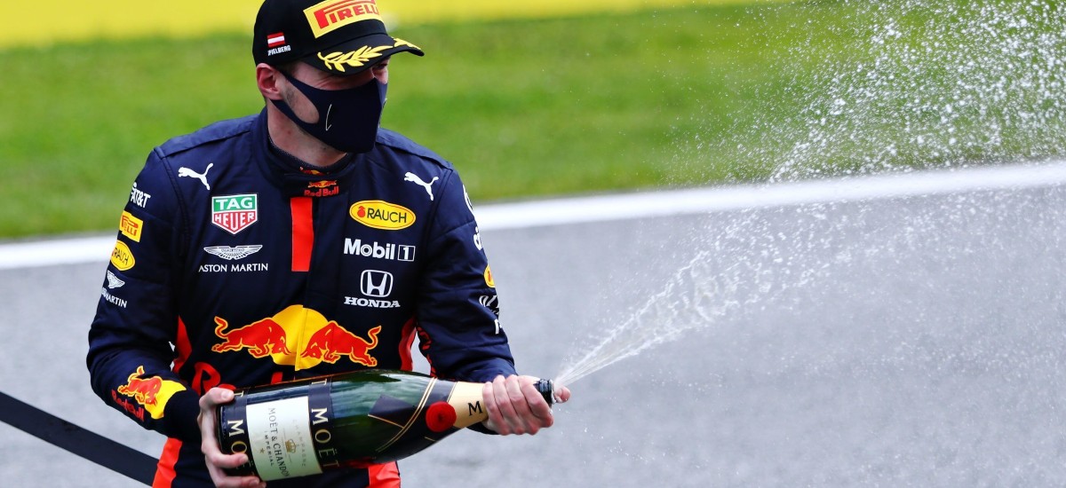 Moët & Chandon have returned as the official champagne of Formula 1 as part of a larger sponsorship deal between Formula 1 and LVMH / Photo via Red Bull Racing