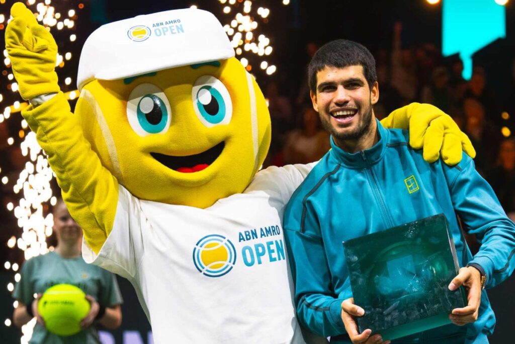 The Spanish tennis star Carlos Alcaraz emerged victorious on Sunday at the Rotterdam Open in the Netherlands / Photo via ATP Rotterdam