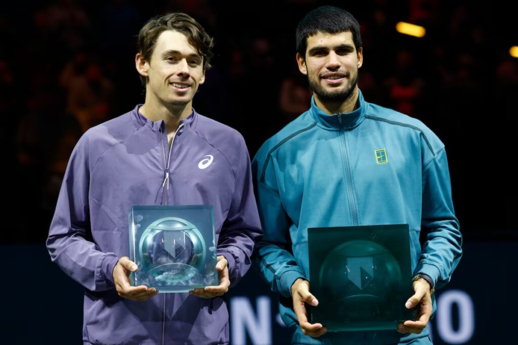 Alex de Minaur and Carlos Alcaraz / Photo via ATP Rotterdam