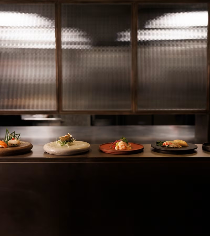 This marks the restaurant’s first international expansion, creating a refined and intimate atmosphere for guests to enjoy its famed omakase menu / Photo Saint Laurent