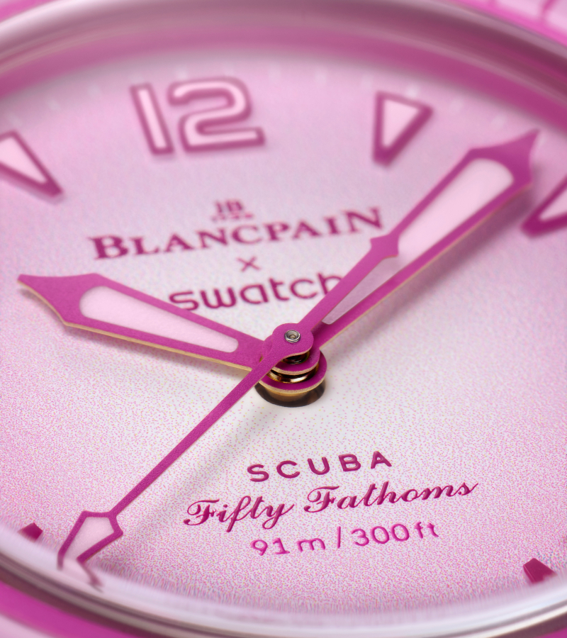 The movement’s rotor is decorated with a pink-hued water design and features the Ceratodoris rosacea nudibranch illustrations / Photo Blancpain